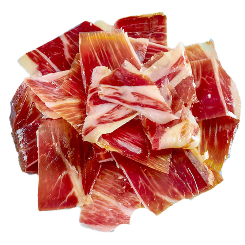 Hand carved 36 Month Cured Acorn-fed Iberico Pata Negra Ham. 80g sliced