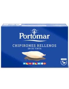 Stuffed Baby Squid in Their Own Ink, tin. Easy OpenOpen