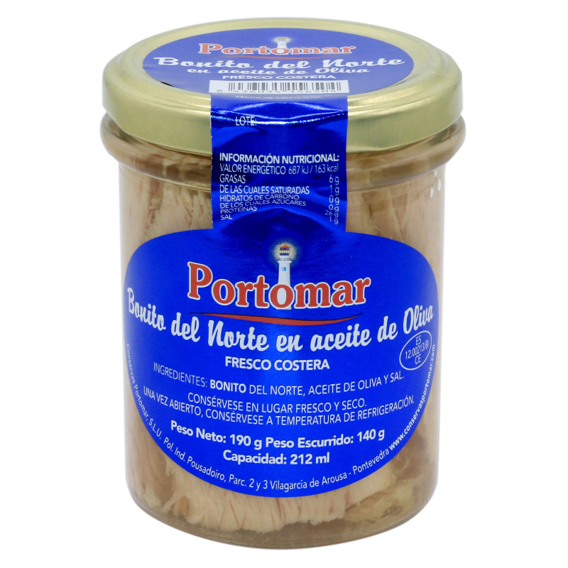 Bonito del Norte, White Tuna Loin Fillets in Olive Oil, 190g jar