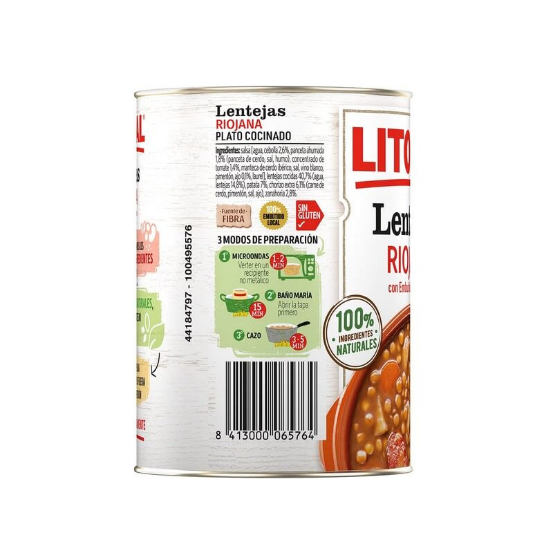 Lentils, lenteja Riojana LITORAL, 425g