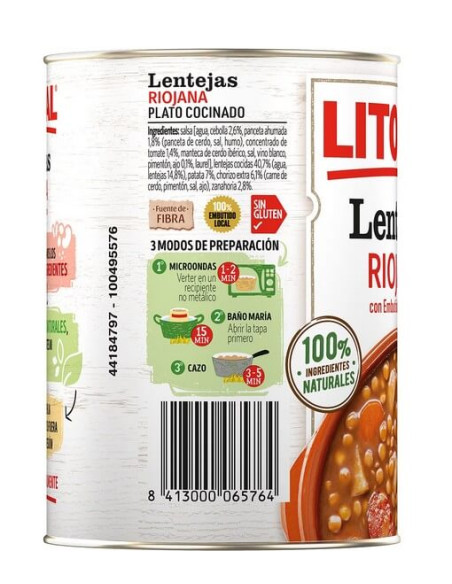 Lentils, lenteja Riojana LITORAL, 425g
