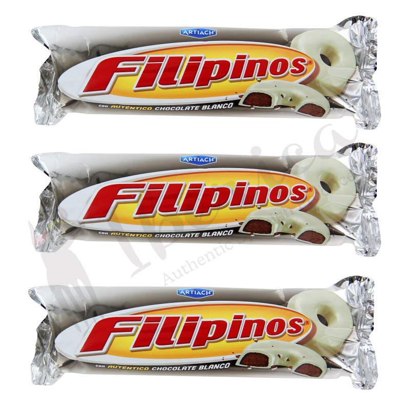 Filipinos White Chocolate Biscuits, 128g