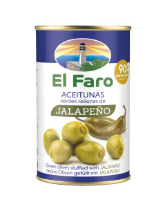 Green Manzanilla Olives Filled with Jalapeño Pepper, 350g
