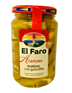 Whole Gordal Olives, Slightly Spicy, 350g, jar