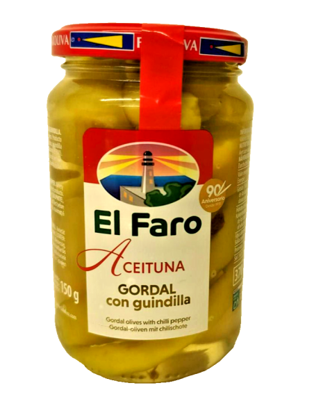 Whole Gordal Olives, Slightly Spicy, 350g, jar