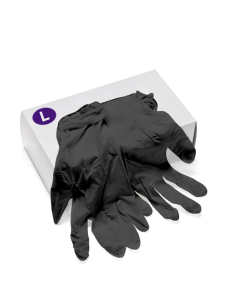 LARGE - Nitrile Gloves Black Powder-Free
