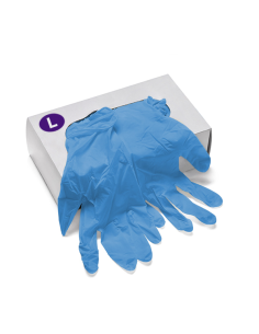 LARGE - Vinyl Gloves Blue Powder-Free