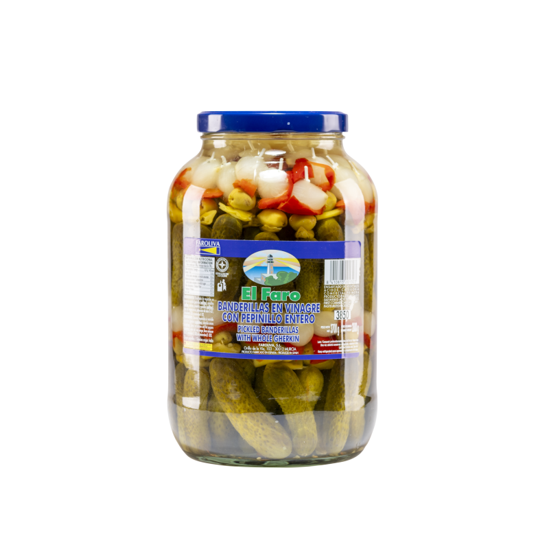 Banderillas, SPICY Pickle Skewers, 1800g, tub (catering size)