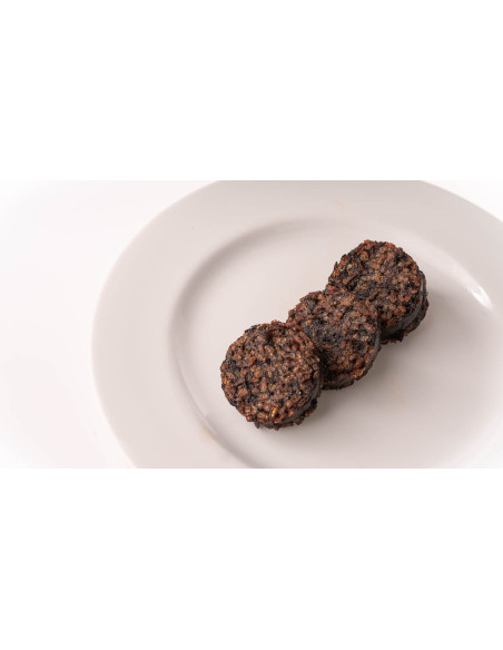 Morcilla de Burgos, black pudding with rice for tapas