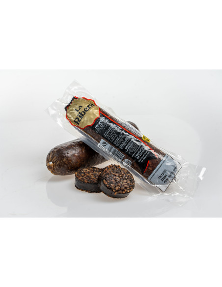 Morcilla de Burgos, black pudding with rice for tapas