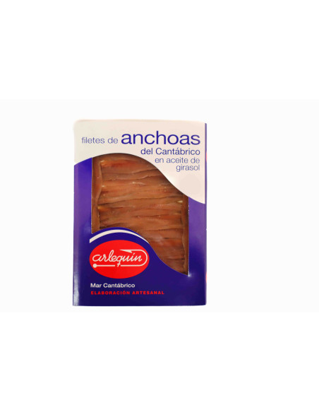 Cantabric Anchovy Fillets in Sunflower Oil, 80g