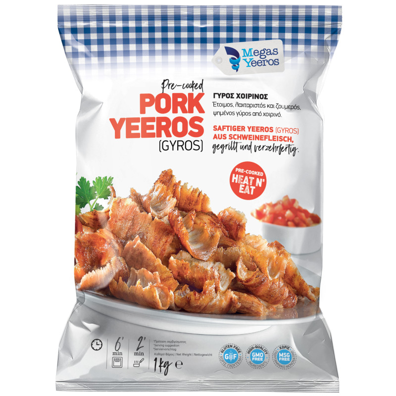 Pork Gyros – Pre-grilled, Stripped & Frozen 1KG