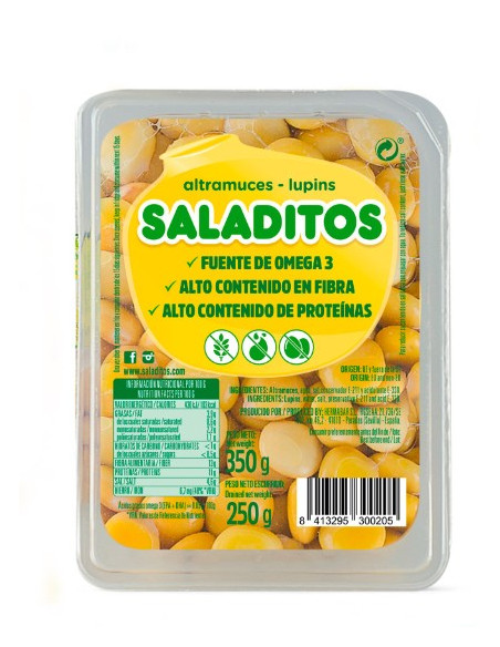 Saladitos Altramuces Spanish Lupin Beans Tray, 250g