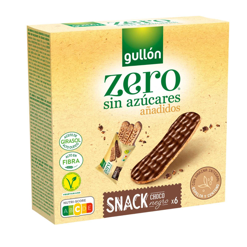 Gullon - Dark chocolate Covered Cereal Bar with Sweetner, Sugar Free, 150g